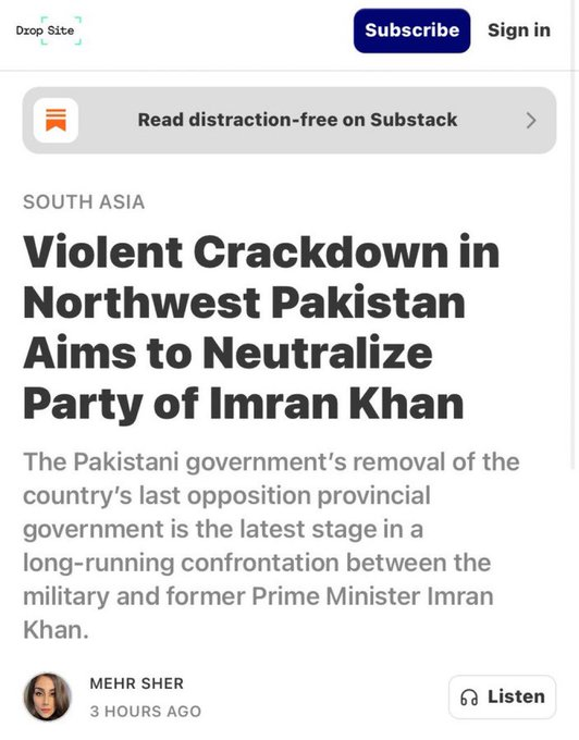 KhanPti_0's tweet photo. Violent Crackdown in Northwest Pakistan Aims to Neutralize Party of Imran Khan

#Imrankhan #PTI @PTIofficial  @PTIPunjabPK https://t.co/4kAudeaeXW