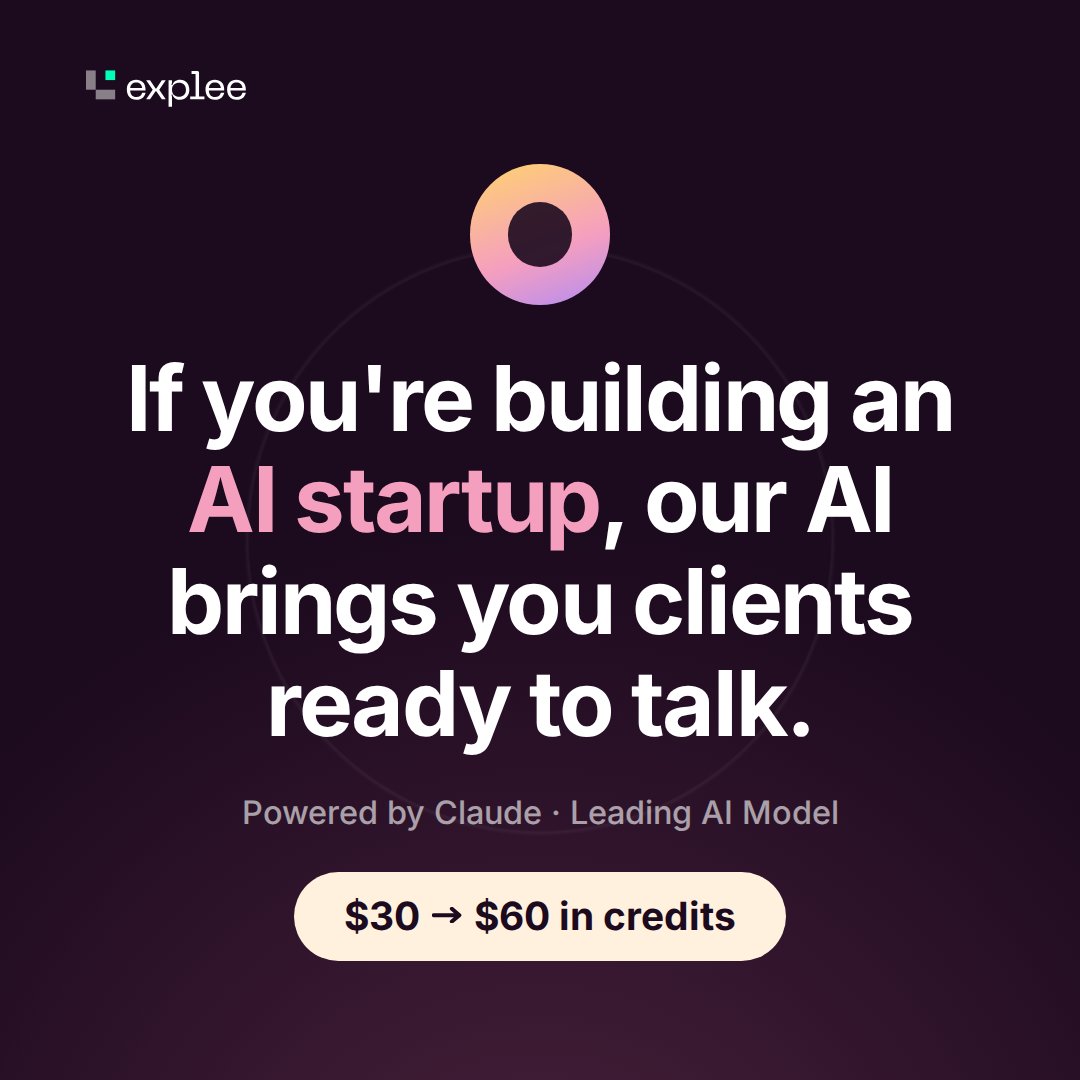 gtmwitch's tweet photo. BREAKING: THIS IS THE FIRST AI SALES TOOL THAT DOES THE WHOLE JOB. PERIOD.

NOT JUST DATA. NOT JUST ENRICHMENT. NOT JUST TEMPLATES.

RESEARCH, VERIFICATION, AND A PERSONALIZED COLD EMAIL IN UNDER 2 MINUTES.

EXPLEE IS WHAT THE OTHERS PRETEND TO BE.