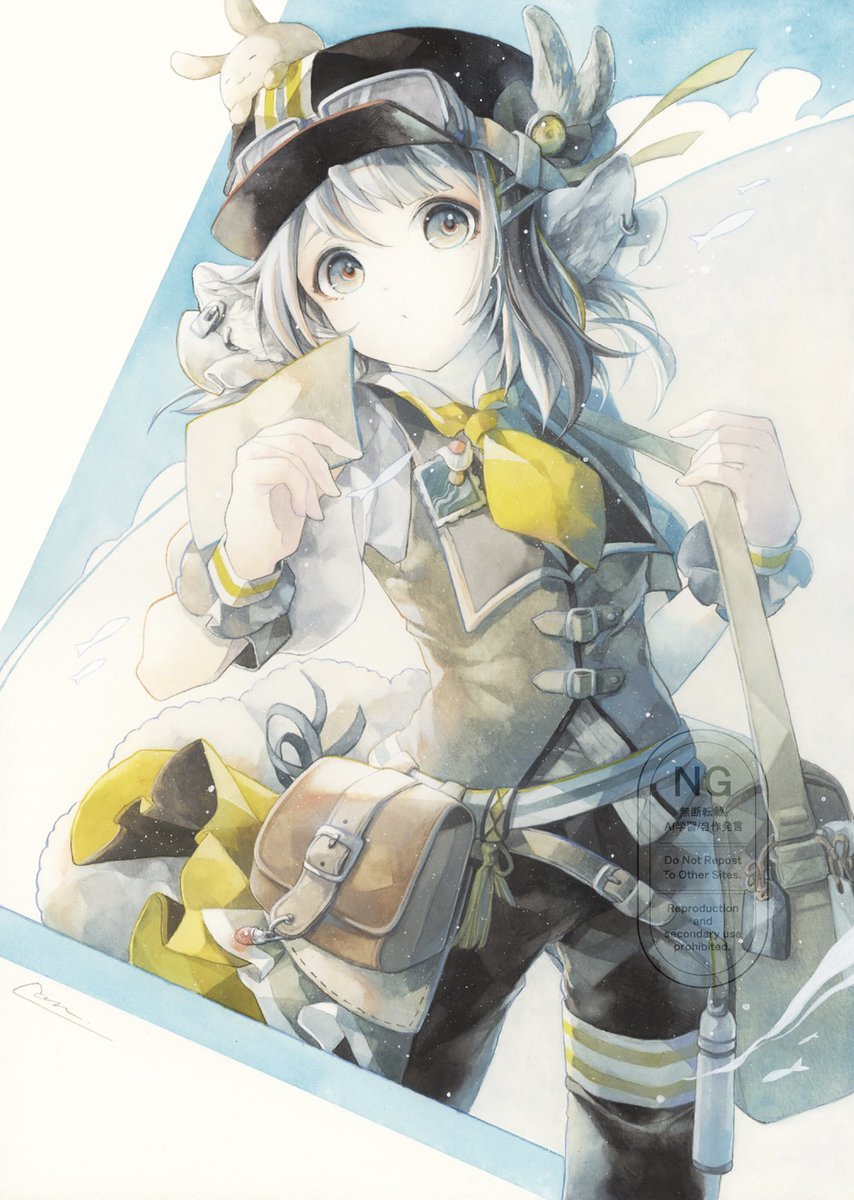 concon38's tweet photo. 【風の便り】
B4イラストボード(ワーグマン細目)に不透明水彩、アクリルガッシュ、水彩色鉛筆など

筆跡を残さずに塗り込みつつ、アナログっぽいテクスチャも同居させて仕上げたいな〜的なやぎさんゆうびんです。 https://t.co/CyaX4xy2QW