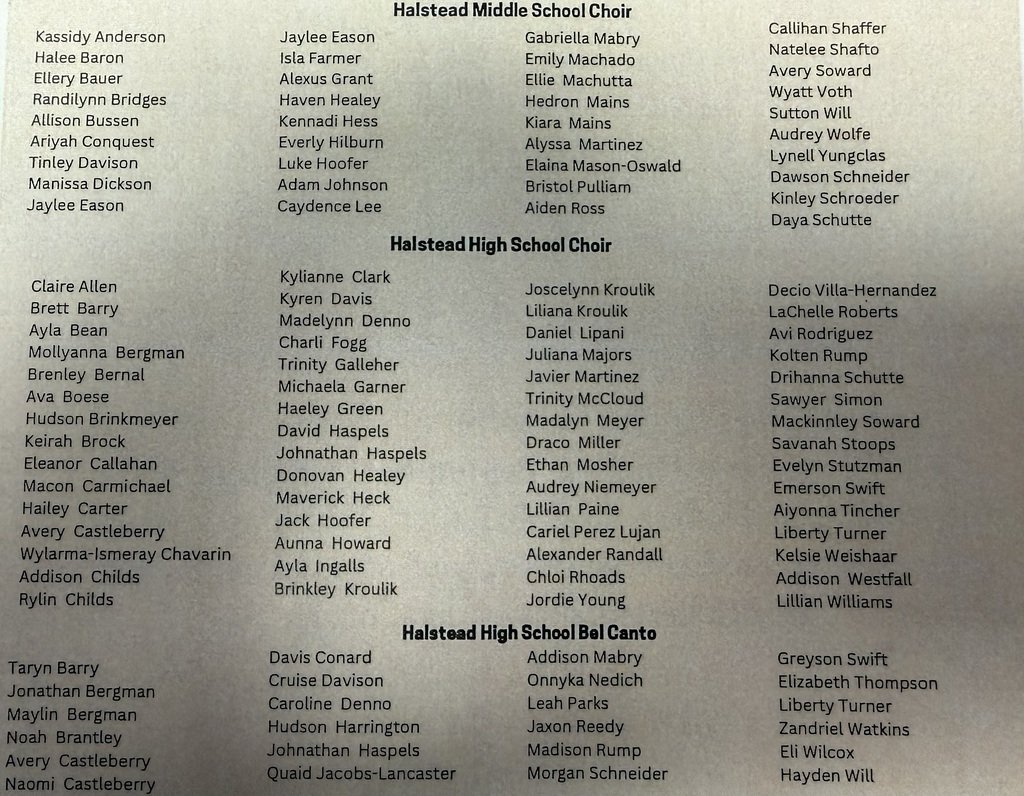 Halstead_AD's tweet photo. 2026 Fall Choral Concert

 October 27, 2026

7:00 PM

HJSHS Auditorium https://t.co/K4UWK5ovCG