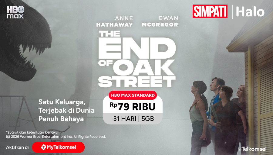 SIMPATI's tweet photo. Lagi cari film horror tapi bukan tentang hantu gentayangan?

Film sci-fi thriller HBO MAX terbaru The End of Oak Street pas buat kamu! Tonton lebih nyaman dengan Paket HBO Max, cuma Rp79 ribu, termasuk kuota 5GB/31 hari.

Aktifin di MyTelkomsel atau https://t.co/BURLyg3R6Y.

*S&K Berlaku.