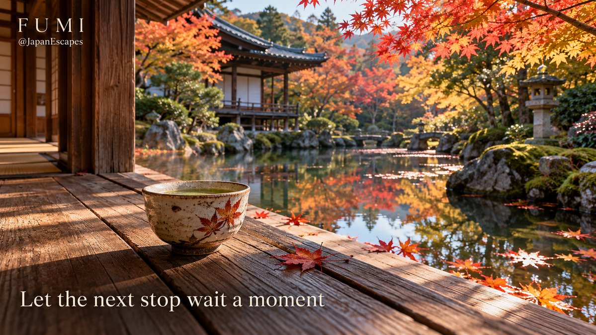 JapanEscapes's tweet photo. 🍵

A journey can become a list of what comes next. Fumi’s free Dogen chapter offers a small introduction to a different question about time.

Read, pause and look around.

https://t.co/yYc8q18YUj

#FumiJapan https://t.co/VQbshP3Ft3