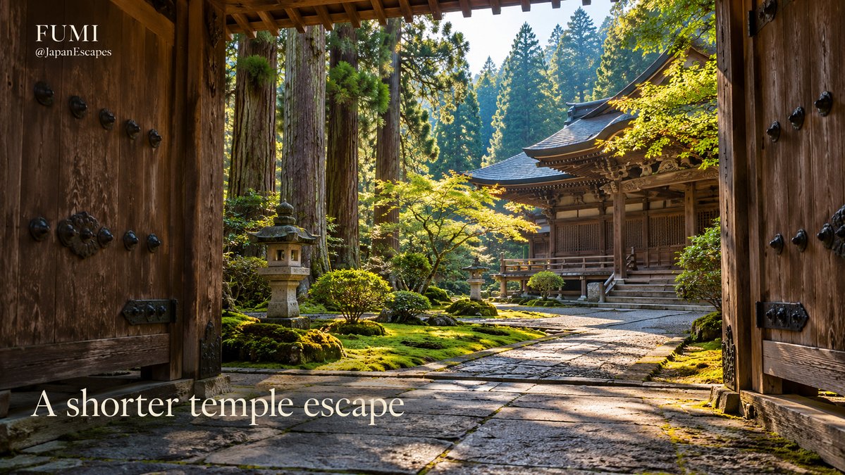 JapanEscapes's tweet photo. 🌲

Fumi’s Temple &amp; Onsen page also offers a ten-night Kansai alternative, with three nights on Koyasan.

Explore the free route and see which version suits your time in Japan.

https://t.co/jrLvdNF4wT

#FumiJapan https://t.co/p1GWCnhkU1