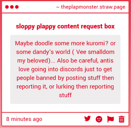 flutterraped's tweet photo. ive had some yatta for a while from dw. i dont play but ive always found the character designs cute, just wasnt sure if posting it works w my theme

also the discord will have manual approval and ill ask people to share their twt so its more safe for everyone. staff may be needed https://t.co/7ep2chNzCj
