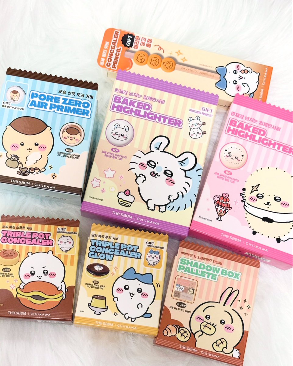 leafeyestore's tweet photo. The Saem x Chiikawa 🐹🐱🐰
สิ่งนี้น่ารักไม่ไหว เตรียมตัวเสียตังค์ !!!

꒰ #พรีออเดอร์เกาหลี #พรีเกาหลี ꒱ https://t.co/Cf4aXFBFLy