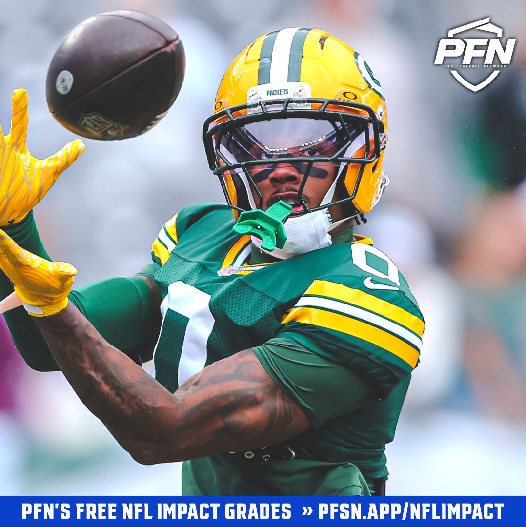 PFN365's tweet photo. 📊 Highest drop rate among NFL WRs this season (min. 40 targets), per TruMedia:

Matthew Golden, GB - 10.3%
Jaylen Waddle, DEN - 9.1%
DK Metcalf, PIT - 8.8%
Carnell Tate, TEN - 8.0%
Ryan Flournoy, DAL - 7.7%
Chris Olave, NO - 7.1%
Parker Washington, JAX - 6.8%
Davante Adams, LAR - 6.1%
Zay Flowers, BAL - 5.9%
Christian Watson, GB - 5.6%
