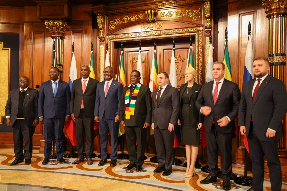 edmnangagwa's tweet photo. On the sidelines of the 3rd Russia-Africa Summit in Moscow, I held highly productive engagements with PSB Bank and Rossotrudnichestvo.

Zimbabwe remains open for business. Backed by a robust 8.3% economic growth rate, we are deepening our practical partnerships in trade, investment, and strategic financing.

We are translating political goodwill into tangible projects by proposing a joint technical working group with PSB Bank, the Ministry of Finance, and the Reserve Bank of Zimbabwe to drive trade finance. We also continue to track BRICS developments on national payment systems.

Beyond economics, our bilateral friendship remains firmly anchored on human-capital development. With over 1,000 Zimbabwean students studying at Russian universities in critical fields like sciences, medicine, and technology, we are securing our nation's future.