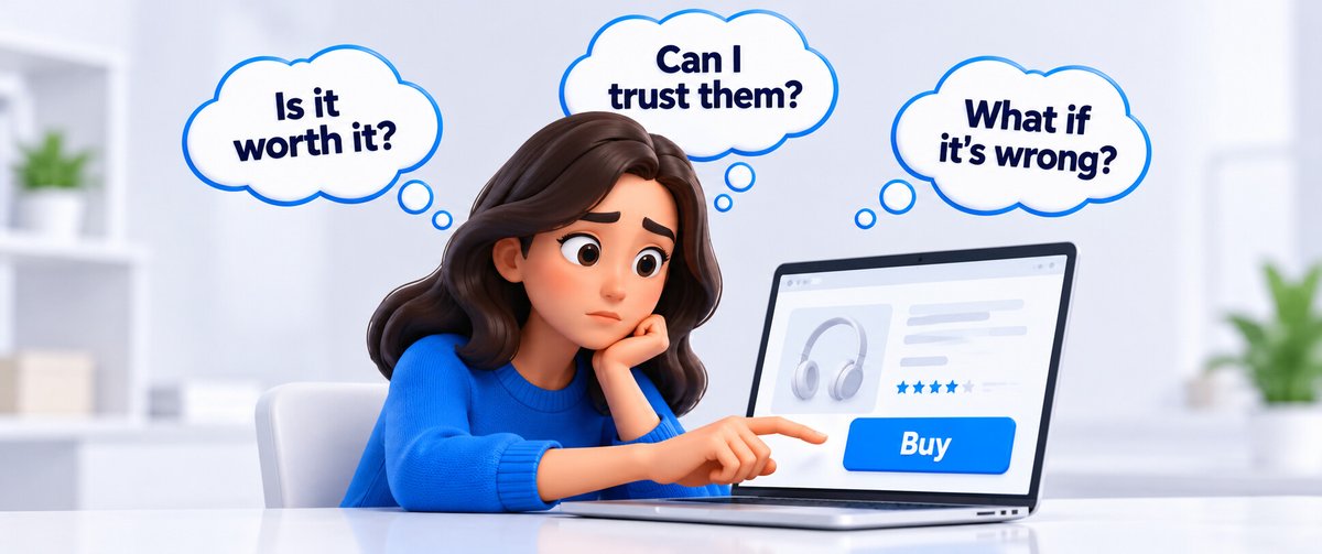 freecommentsio's tweet photo. Why do customers hesitate before buying? 🤔
It's not always price. Unanswered questions, too many choices and lack of trust can cost you sales.
Discover what's stopping buyers and how to fix it 👇
https://t.co/KvWRbVXwpK
#checkout #engagement https://t.co/zswGeWhVwA