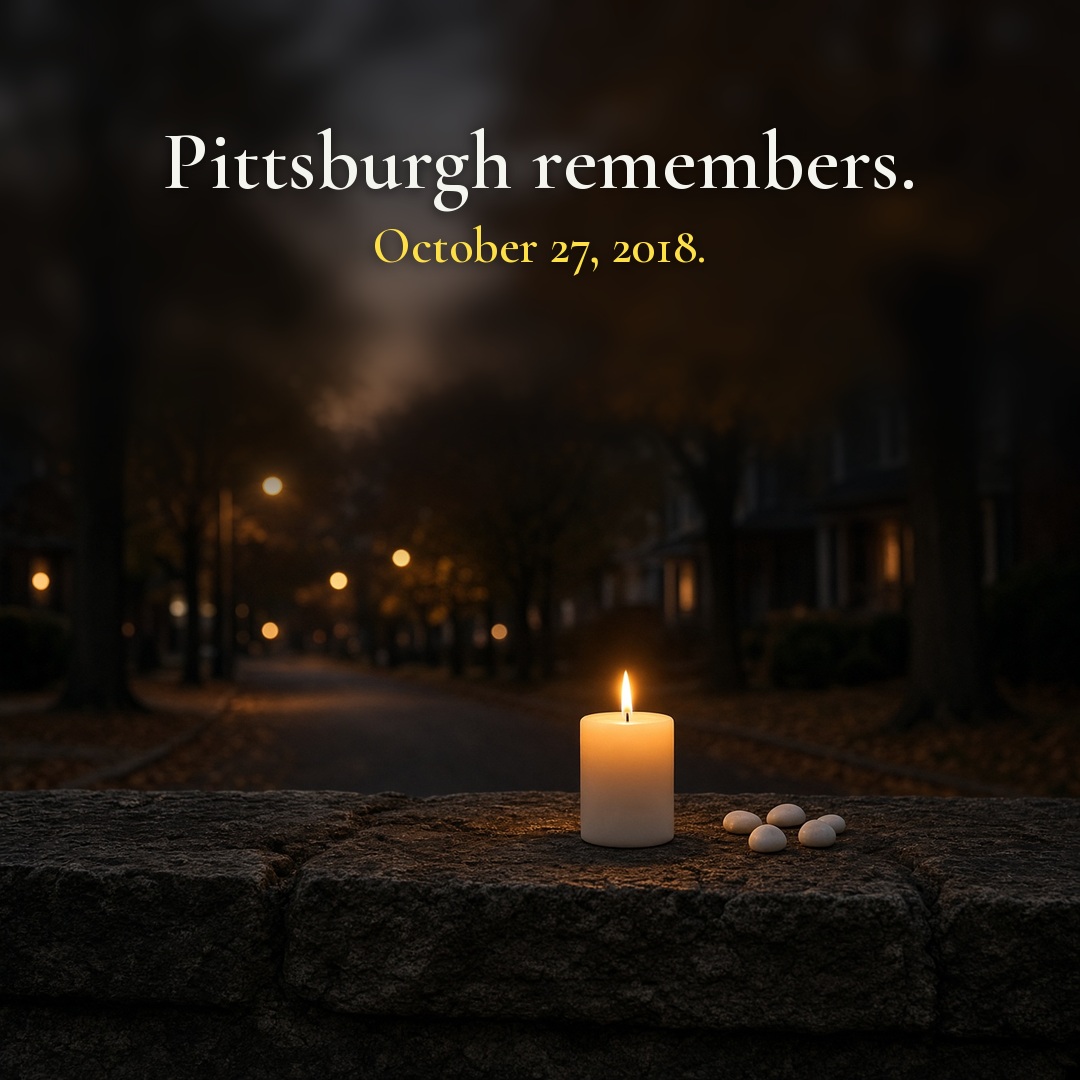 SteelCityTechX's tweet photo. Eight years ago today, eleven lives were taken at Tree of Life in Squirrel Hill. We remember them and stand with our neighbors against hate. Steel City Tech | Pittsburgh https://t.co/PizsvHD2rP