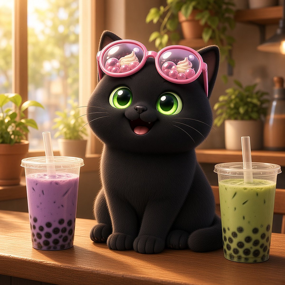 Sippaws's tweet photo. Taste-test Tuesday 🧋🐾

Sippaws has two cups on the counter and one very important decision to make 😼

🅰️ Taro 💜
🅱️ Matcha 💚

Which one is he sipping first? 👇

#Crypto #MemeCoin #MemeCoins https://t.co/nFSnzsQj5T