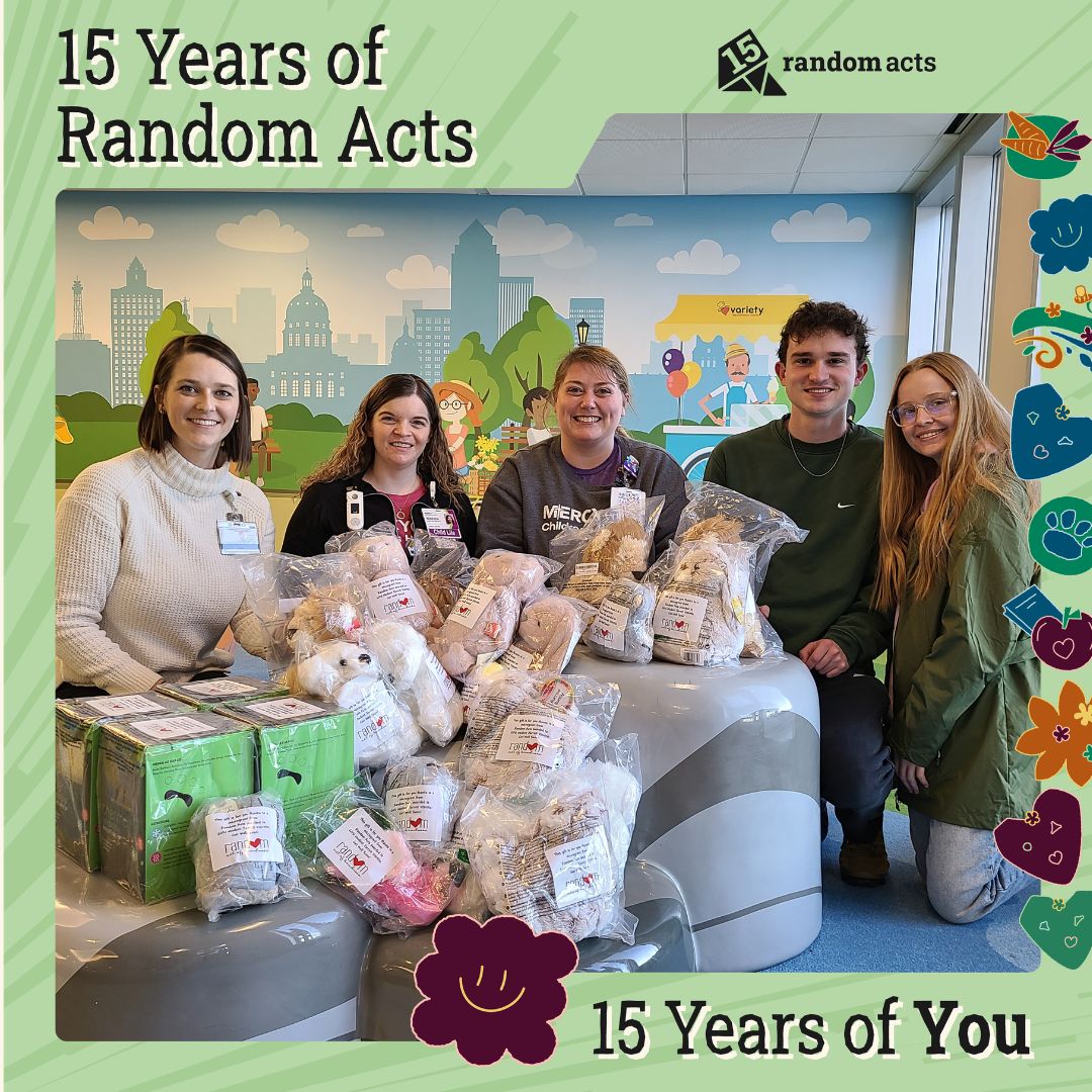 RandomActsOrg's tweet photo. What better way to raise a child's spirit than with a stuffed animal? What better place to give stuffed animals than a children's hospital? Jarrett did just that by delivering stuffed animals to a local hospital. 

#15YearsOfRandomActs #RandomActs #15Years #Kindness https://t.co/B0oRZBCrzc