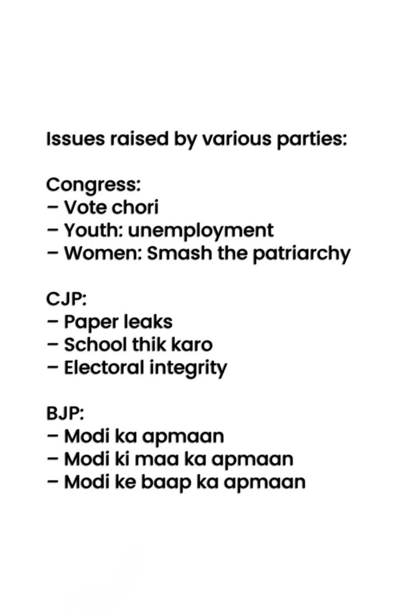 NeeshamX's tweet photo. Indian Politics in a Nutshell. 🤡🇮🇳 https://t.co/kqgX51kiHb