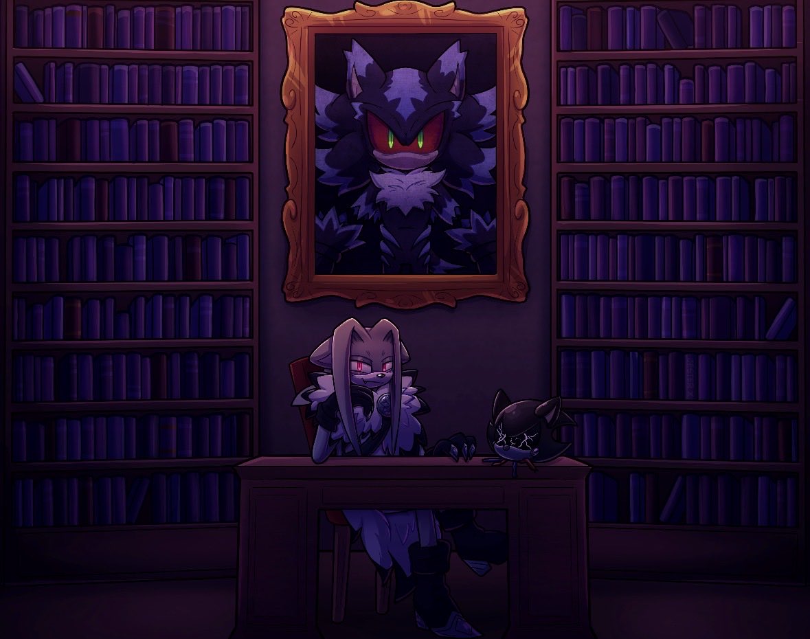 BigArcVillain's tweet photo. “I’m afraid none are permitted entry to Lord Blackwood’s private office.”

Another OOC post here, sharing another commission! From the great @ErlangFan69, here we have the private office of Count Blackwood! Equal parts shrine to the late Mephiles the Dark and center for dark arts https://t.co/jz5IvLDGb7