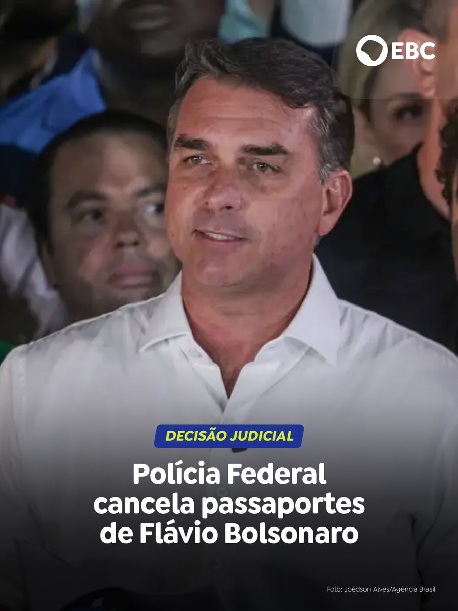 ebcnarede's tweet photo. INVESTIGAÇÕES | A Polícia Federal (PF) cancelou os passaportes do senador Flávio Bolsonaro (PL-RJ) após o parlamentar descumprir a decisão judicial que determinava a entrega dos documentos. Até o momento, não há registro formal de saída do senador do território nacional. https://t.co/MdA4ORTeaV