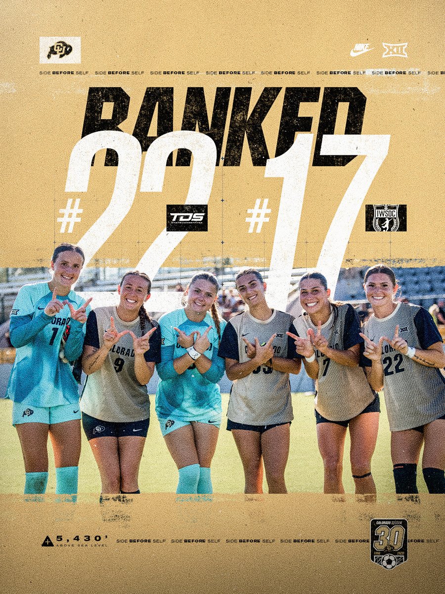 CUBuffsSoccer's tweet photo. Back where the Buffs belong 📈

#GoBuffs \\ #SideBeforeSelf https://t.co/4IGPnpLT5v