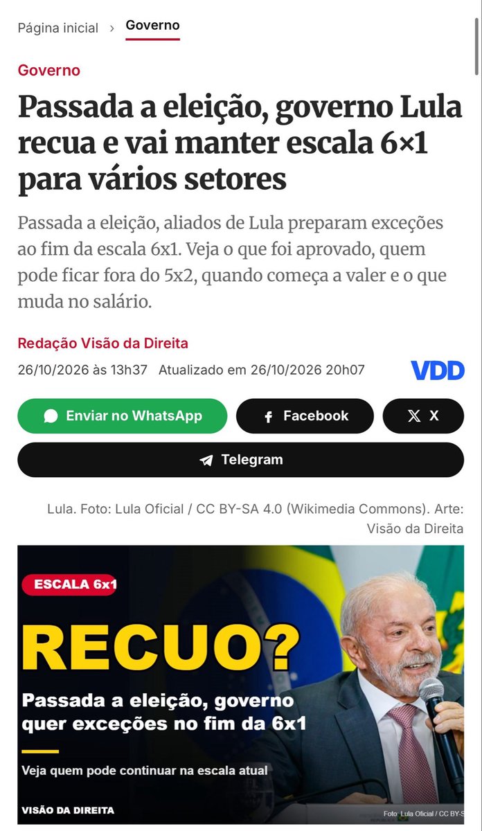 Mionesez's tweet photo. 6X1 opa!! com acordo de todos os sindicatos!!! bora voltar ai sem fim de semana!! https://t.co/2whwcWoO6l