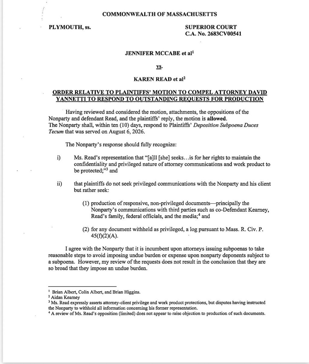 GrantSmithEllis's tweet photo. There is no way Judge Gildea jist ordered David Yannetti to violate a federal court order and disclose protected materials about an FBI investigation into Brian Tully and John Fanning?

@DMAnews1 will go haywire, in my humble opinion.

Removal to federal court could be on tao. https://t.co/nlY7tEYvjs
