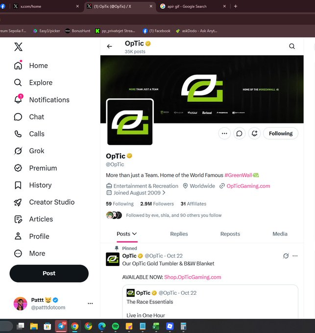 patttdotcom's tweet photo. @OpTic @CashApp yay, thanks a lot @OpTic!! would love to win letsgooo  

done liked, retweeted, and tagging @Z4RIYUH @kidlatbtc https://t.co/Mr5SdJQCdc