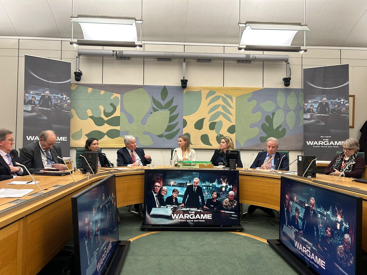 haynesdeborah's tweet photo. We took The Wargame to Parliament on Monday for a screening and Q&A session before a group of MPs, Peers and other guests. 

The hope is to contribute to our national conversation on defence and resilience at a time of mounting threats - and ahead of the budget!

A big thank you to General Sir Richard Barrons, @PennyMordaunt @Chris_D_Steele & @ayeshahazarika for being on the panel and to Lord Robertson for contributing your expert views as well & to @Ms_Alex_Baker for hosting the event! And to @SkyGroup and @TheGardenTV for turning The Wargame into gripping TV

https://t.co/BXVgZ9z80L