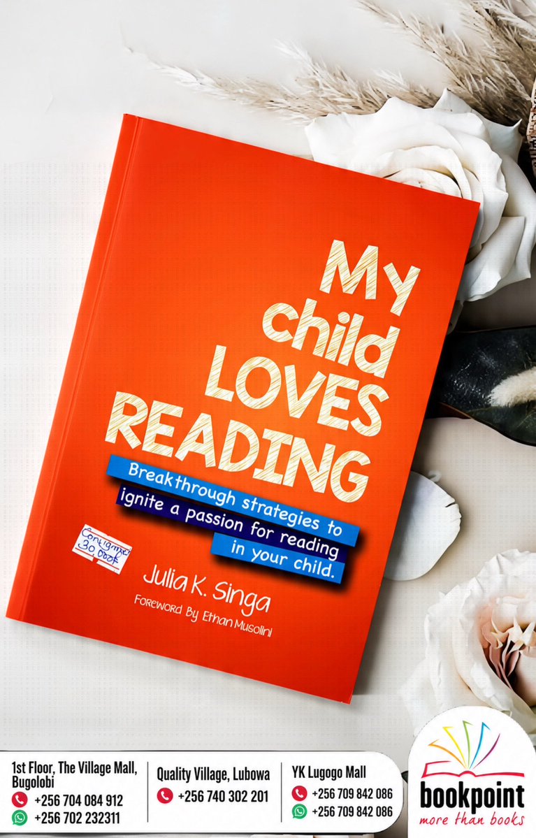 BookpointUG's tweet photo. 📚 Raise a confident, curious child who loves to read! ❤️ My Child Loves Reading by @JuliaKSinga is your guide to nurturing a lifelong love for learning.
📍 Find it at BookPoint Uganda!
#BookpointUG #MoreThanBooks #childrenbooks https://t.co/I8NhL5MFLc