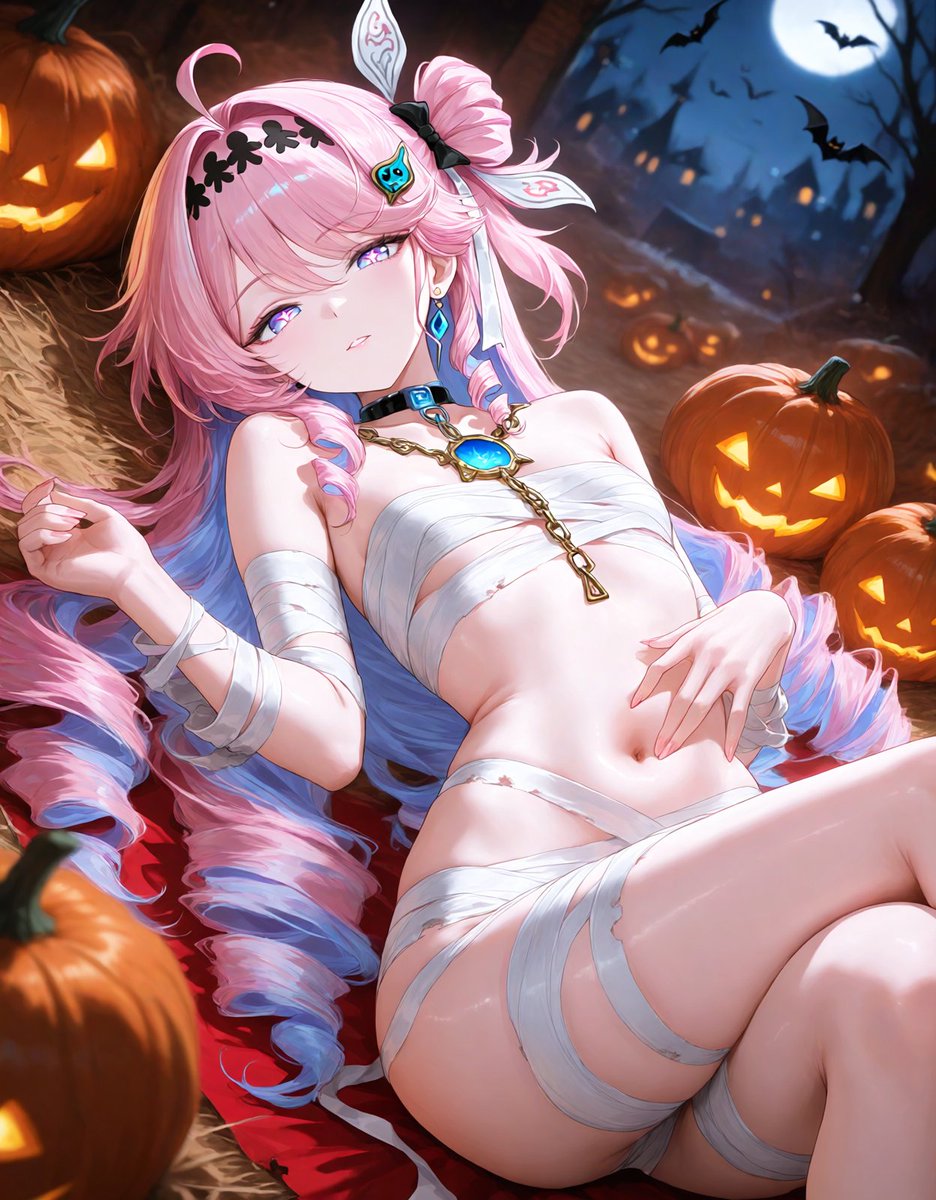 YishAI_SFW's tweet photo. Denia is getting ready for a spooky night!

| Halloween | https://t.co/zNmGnmko9v