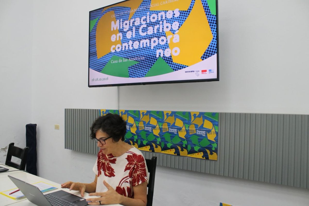 CasAmericas's tweet photo. 🌎 La jornada del Ciclo de Pensamiento Social Caribeño abrió con la conferencia magistral «Los estudios caribeños: sentidos, derroteros y momento actual», a cargo de la Dra. Elissa L. Lister, de la Universidad Nacional de Colombia. https://t.co/YraHJ9xq2p