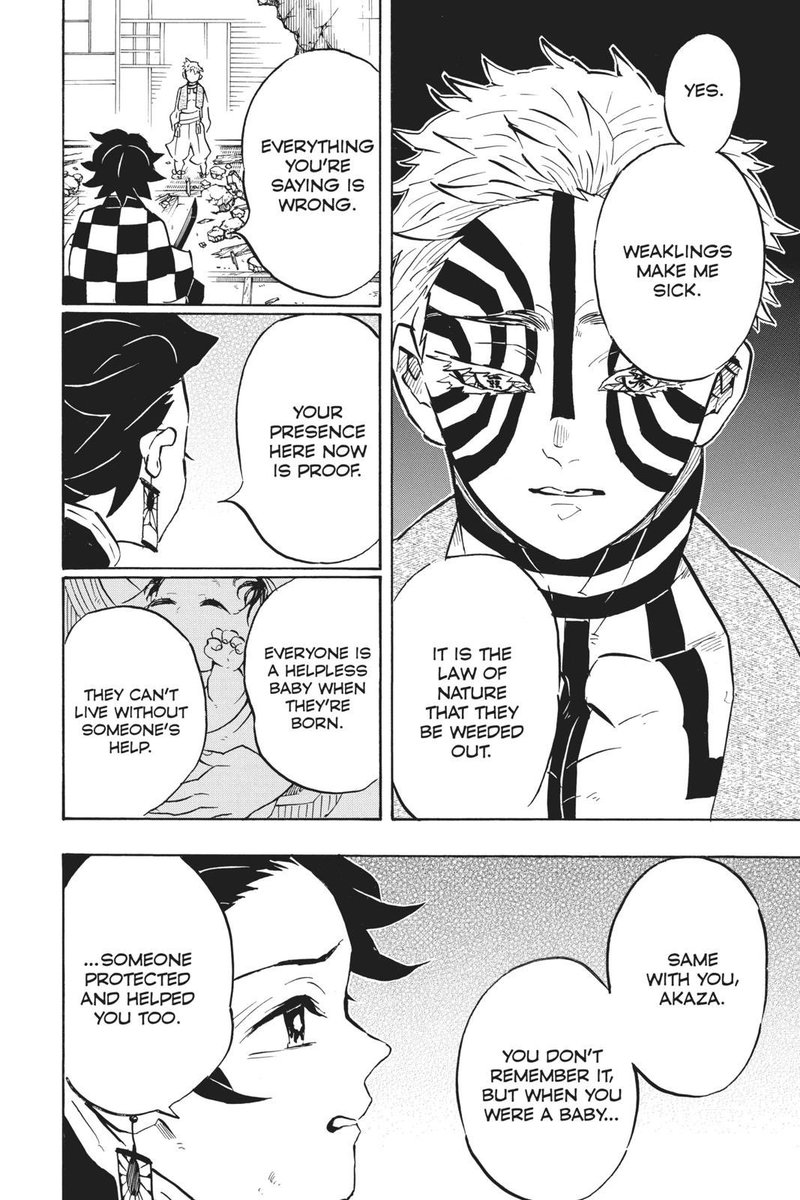 JaegerTwice's tweet photo. This reminds me of Tanjiro clocking tf out Akaza’s “might makes right” mindset, how do you even fight back against this? https://t.co/6St3vagQ5f