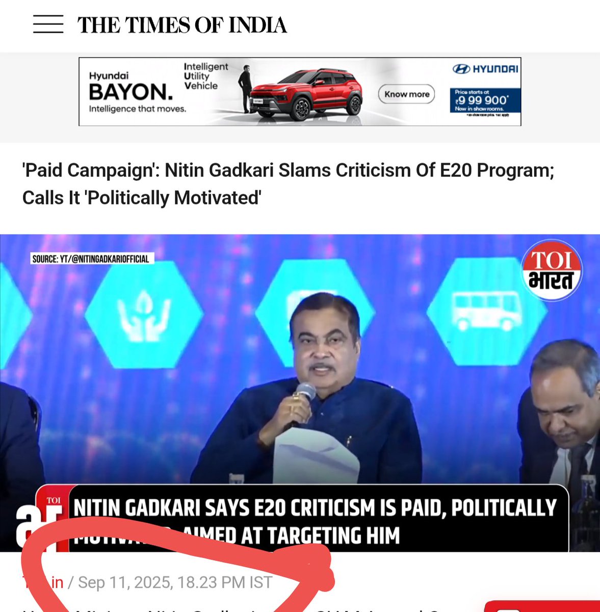 nachiket1982's tweet photo. Nitin Gadkari ji @nitin_gadkari , for over a year, you’ve accused E20 critics of being a “paid petroleum lobby” - without naming ONE entity or producing public evidence.

The irony? Team Bharat @OGTeamBharat has actually exposed coordinated paid campaigns targeting those questioning E20. 
Influencers praise you for ethanol blending, while you distance yourself from responsibility for it in the High Court.

Where are the ARAI reports? Where is the long-term durability data?

We expose campaigns. You make allegations. Now show the evidence - or stop smearing citizens.

#EthanolScam