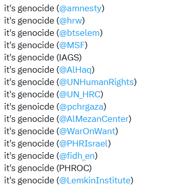 ildaf11's tweet photo. @NickAnPerry @Marvynthebudgie @PhilipProudfoot Yeaaah... UN and all international human rights org, including from Israel, B'tselem and Israeli holocaust professor like Omer Bartov and Amos Goldberg "got it wrong" for calling it GENOCIDE, eh...
Only IDF and Israel telling the truth.

You are RETARDED. https://t.co/chEPk7YwWX