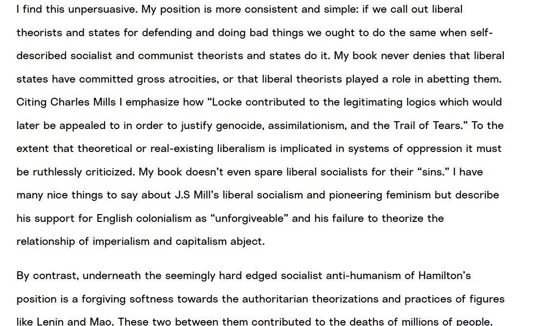MattPolProf's tweet photo. Really? I haven't theoretically called out authoritarian forms of socialism?

Why do you think I've emphasized we need a "liberal" socialism? https://t.co/i16LrLzkcF