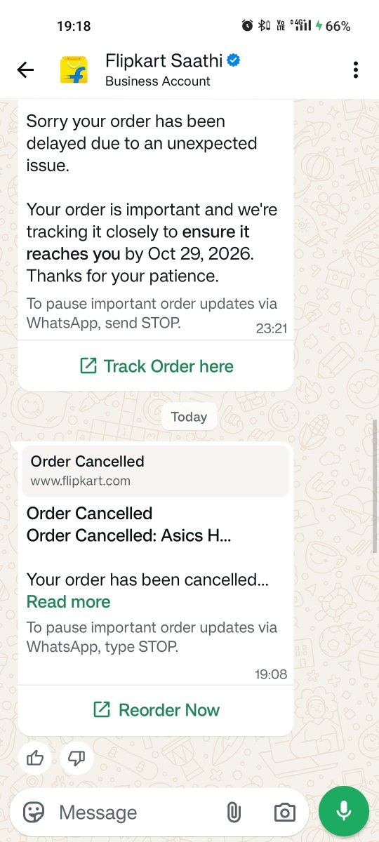 Prathamesh13014's tweet photo. @Flipkart My order was originally scheduled for delivery on 15 Oct, then rescheduled to 27 Oct. Now, Flipkart has cancelled my order without my confirmation! This is unacceptable. Why was my order cancelled after such a long wait? Please resolve this issue #Flipkart
#FlipkartScam https://t.co/OHFDU4j8nS