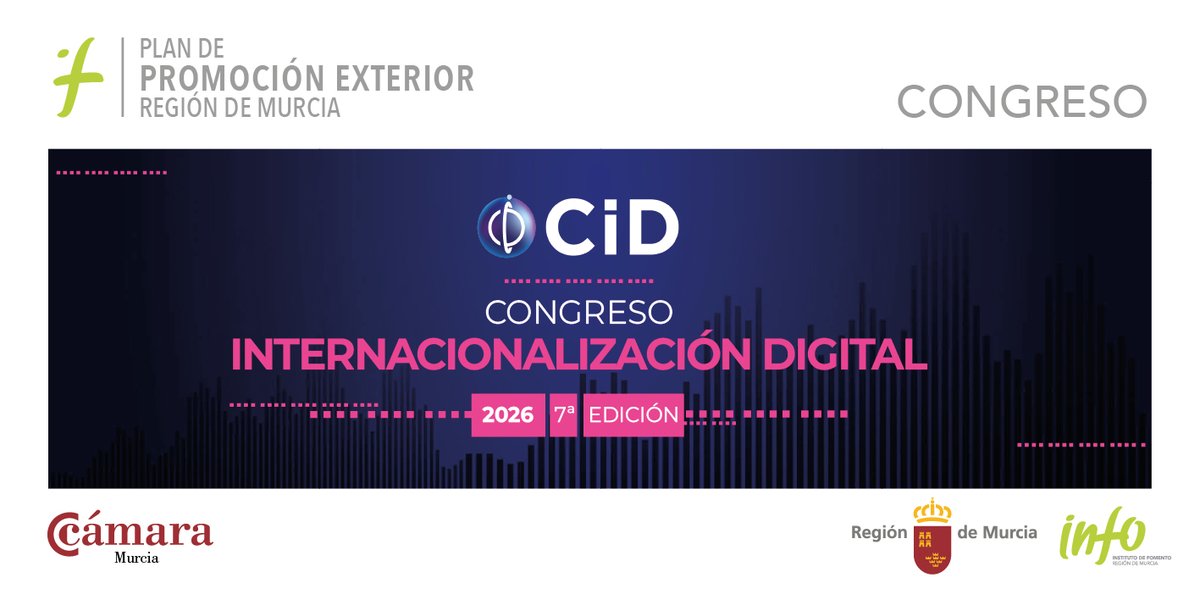 infoRMurcia's tweet photo. ⏳ Nos vemos este jueves en #CIDMurcia2026.

Si todavía no te has inscrito, aún estás a tiempo: hoy termina el plazo.

🤖 IA, internacionalización, nuevas oportunidades y talleres prácticos en una jornada para llevar tu empresa más lejos.

⬇️ https://t.co/iwbpgjNwjX