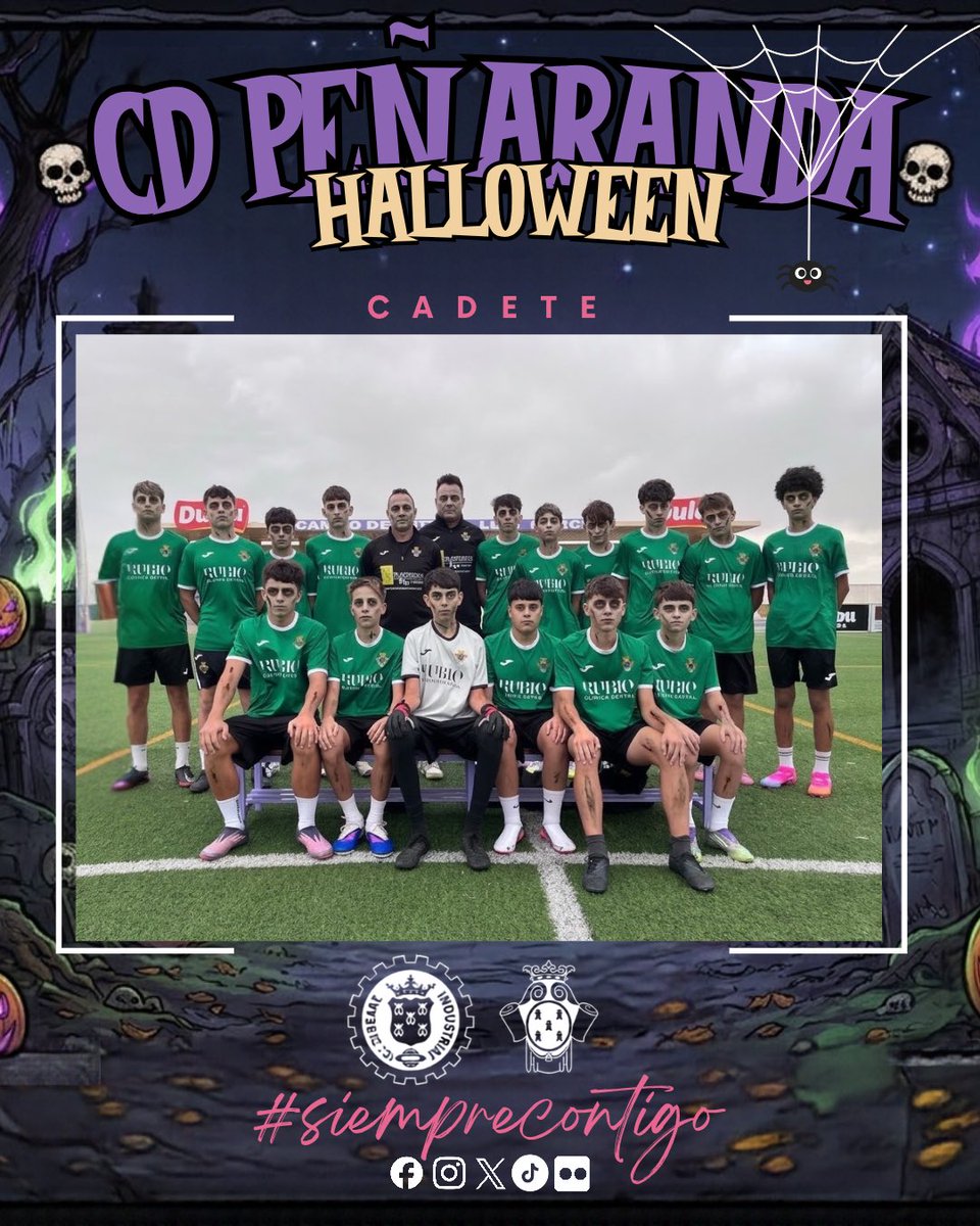 CDPearanda's tweet photo. 🎃💜 ¡HALLOWEEN MORADO! 👻

📅 Sábado, 31 de octubre
🏟️ CM Mario Emilio
⚠️ Partido del Cadete: APLAZADO.

¡La Familia Morada también vive un fin de semana de miedo! 🧟‍♂️⚽

#CDPeñaranda #SiempreContigo https://t.co/vmdnApSIDO