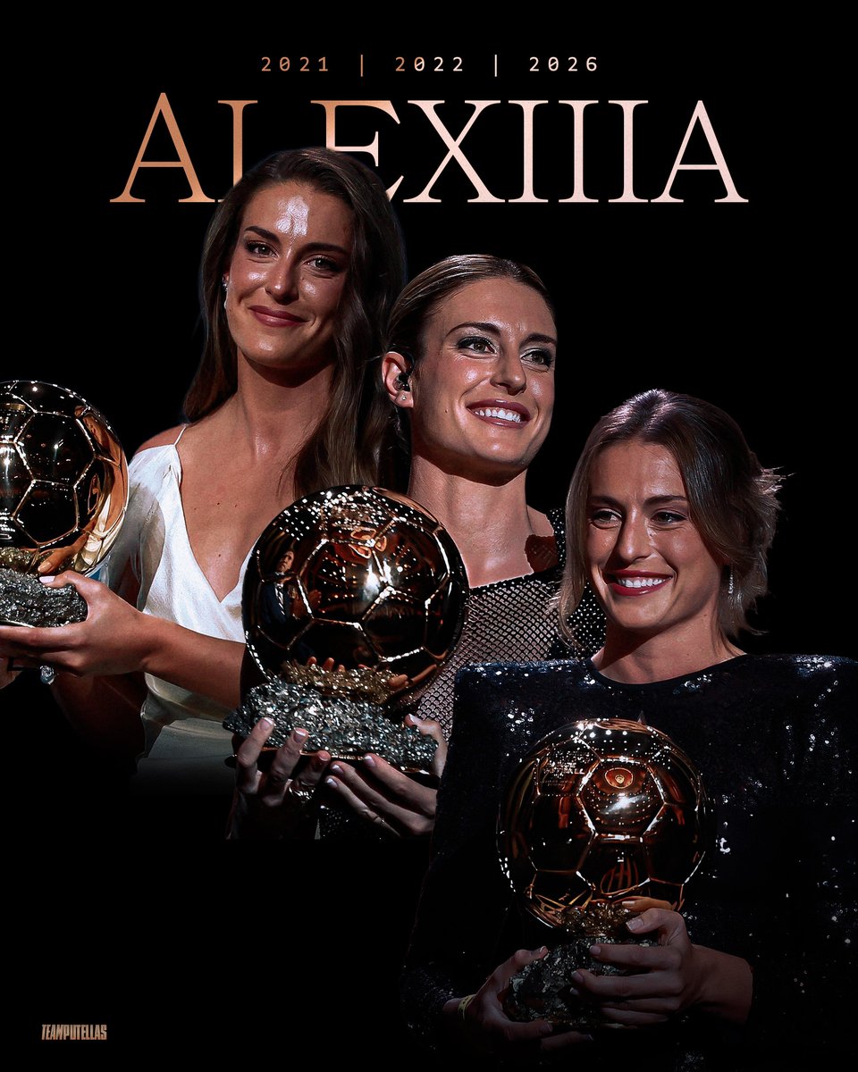 TeamPutellas's tweet photo. 2021. 2022. 2026.
ALEXIIIA 👑
#BallonDor https://t.co/lvkkLb1cFA