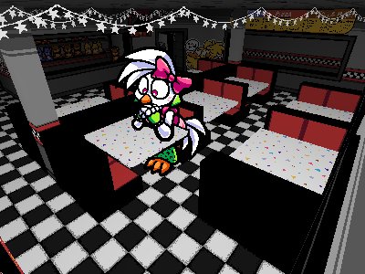 ThtHungryChick's tweet photo. [4LD Int bait!]

[For the first time in what feels like ever, the dining room is totally empty. Seems like Chica's enjoying the peace. What might be on her mind?]

[She's humming a tune to herself]

[Do you join her?] https://t.co/kKzaB81Q3k