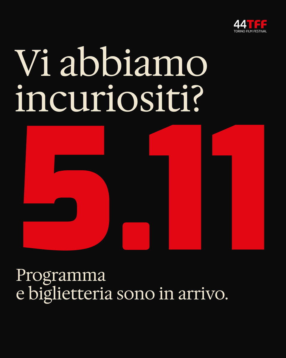 torinofilmfest's tweet photo. Giovedì 5 novembre, ore 12, all'Acquario Romano di Roma: conferenza stampa di presentazione del #TFF44, riservata ai giornalisti, con il direttore artistico @GiulioBase.

A seguire, programma online e biglietteria aperta su https://t.co/Sd6f1Pk5Y7.

Torino, 24 .11 – 02.12 https://t.co/jlUeMgkSWP