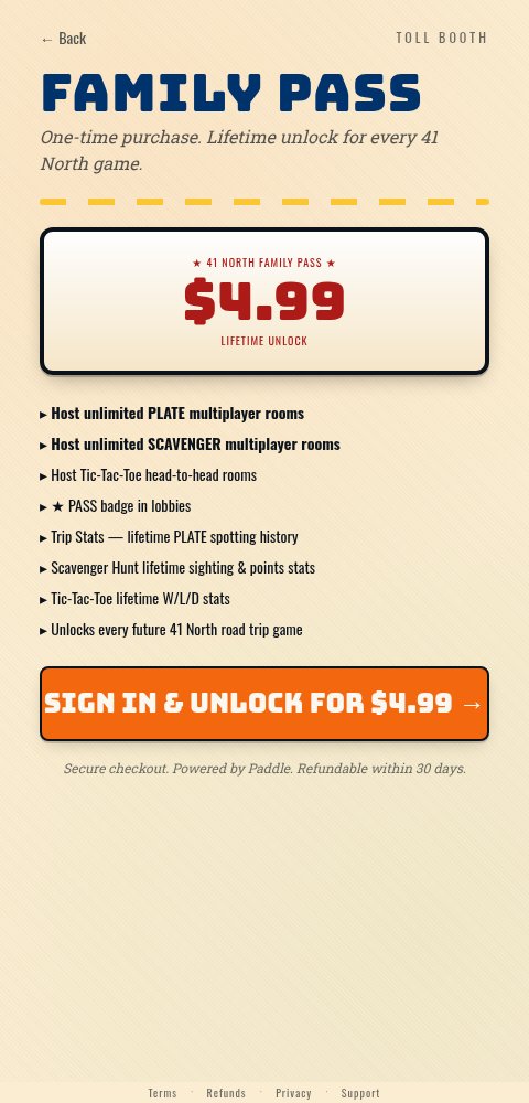 41NorthGames's tweet photo. One $4.99 Family Pass, for life: unlimited multiplayer rooms, the Holiday Travel pack, and Holiday Bingo. No extra purchases. 🎁 https://t.co/MOlo5STU4g #FamilyRoadTrip https://t.co/ZWqNu56fDW