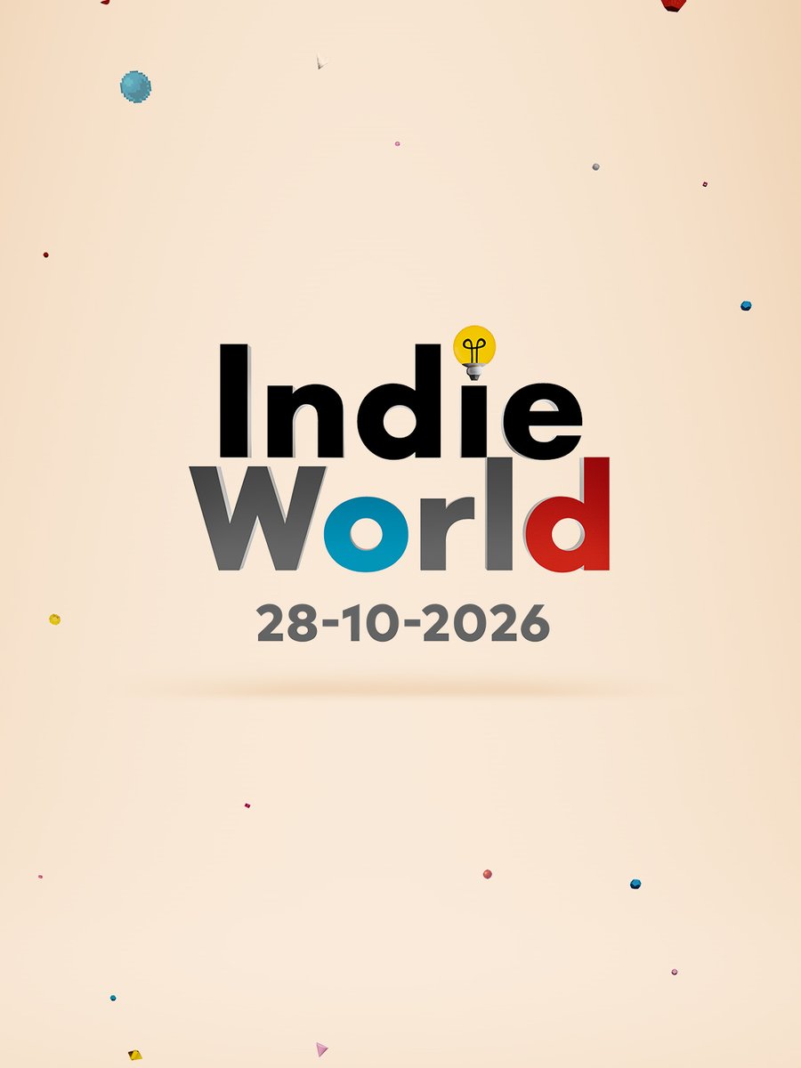 NintendoES's tweet photo. ¡Un nuevo #IndieWorld se emite el miércoles, 28 de octubre, a las 15:00 (hora peninsular)! No te pierdas unos 15 minutos de novedades y detalles adicionales sobre juegos indies que están de camino a #NintendoSwitch2 y Nintendo Switch.

Síguelo aquí: https://t.co/eN41GallVr https://t.co/dZl5jKb9rq