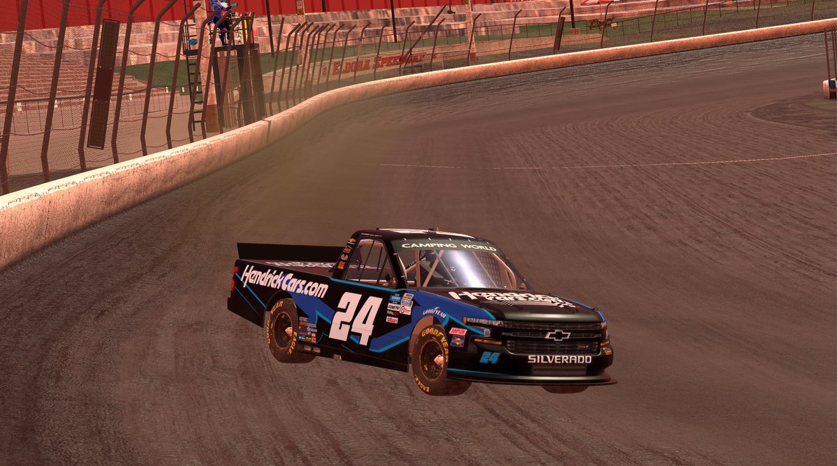 ItsDOCDetroit's tweet photo. I AM TRADING IN MY FLAGS FOR A STEERING WHEEL! For next months Dirtball Derby, I’ll join the action in the #24 truck! It all begins November 20th and 21st only here: https://t.co/wkmogPDUUJ #vrchat https://t.co/Vha0ycyk94