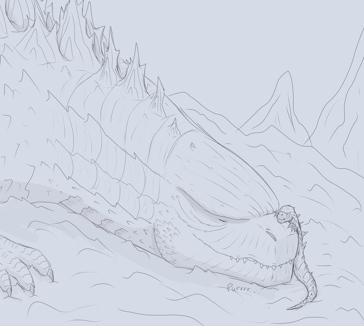 Gojirakotm19's tweet photo. Godzilla and Junior resting https://t.co/OzziT6yyQP