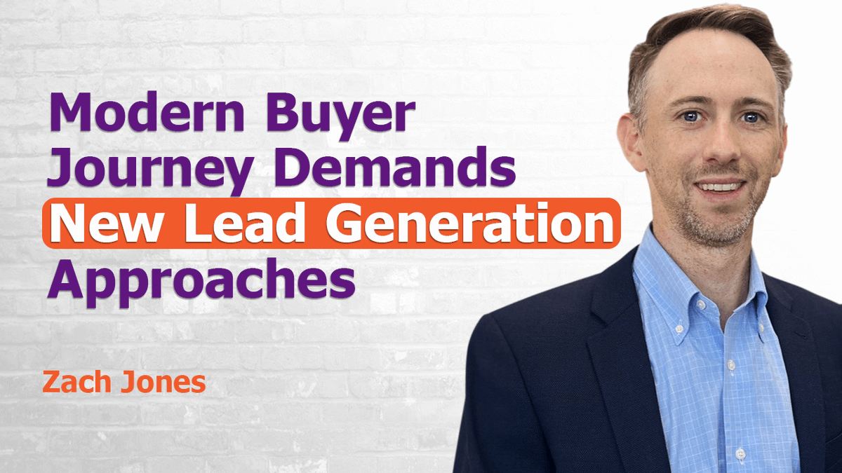 GoModernSelling's tweet photo. The buyer journey changed. Has your lead generation? Zach Jones joins the Modern Selling Podcast from @GoVengreso to talk new approaches: https://t.co/i1HG3hhCfc https://t.co/W1TX3zzZn6