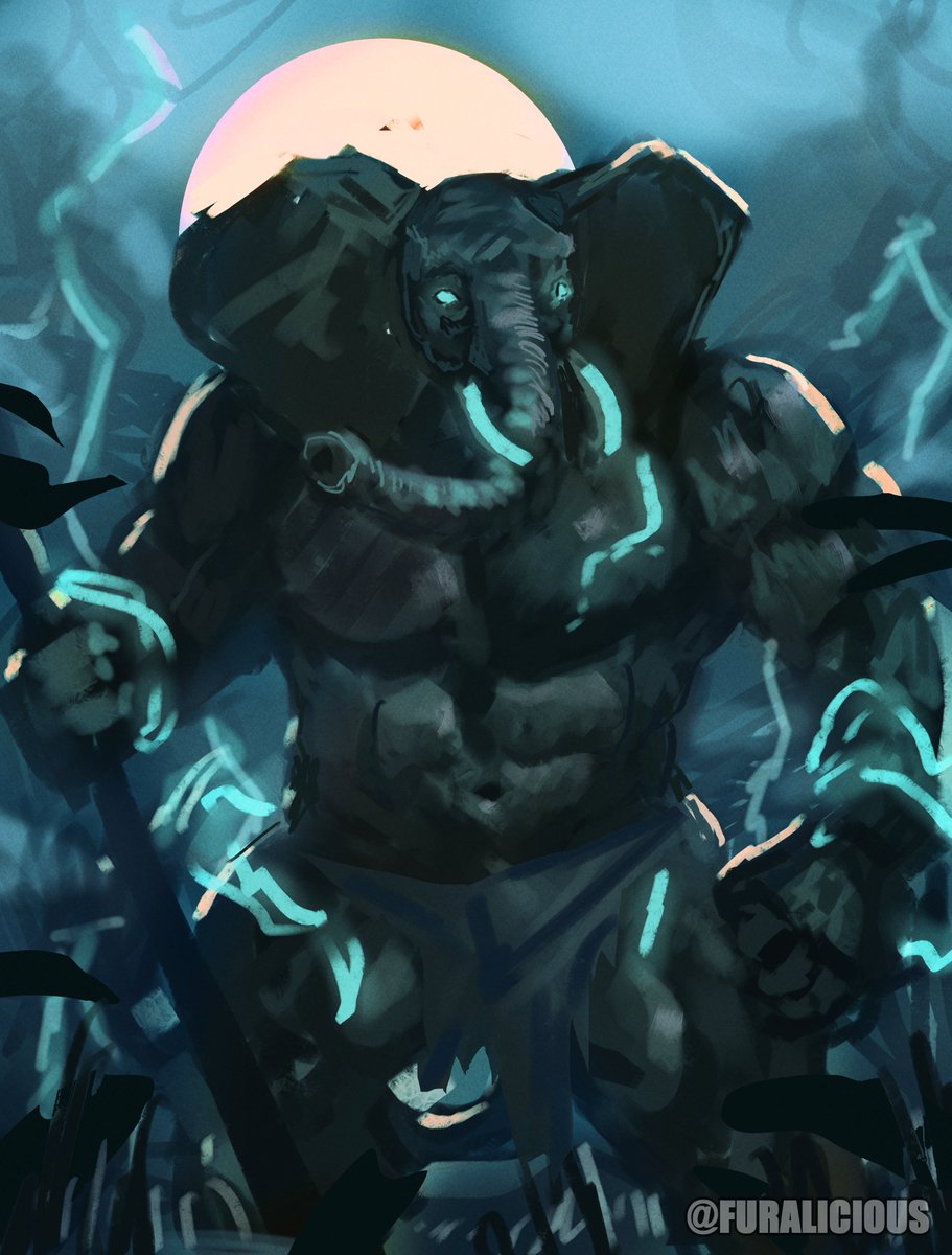 furalicious2's tweet photo. Weretober Day 27 | Storm Elephant #weretober2026 https://t.co/7GTx0Aq1V3