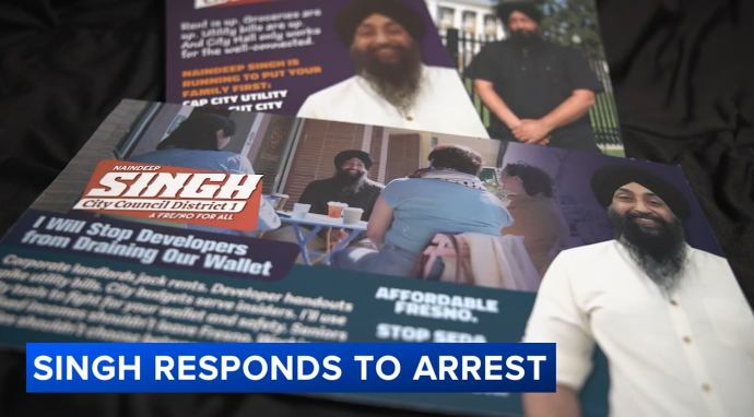 KMJNOW's tweet photo. Fresno City Council candidate Naindeep Singh speaks out over DUI allegation.
 https://t.co/SlF3dT7Whc https://t.co/NiGRwWhle4