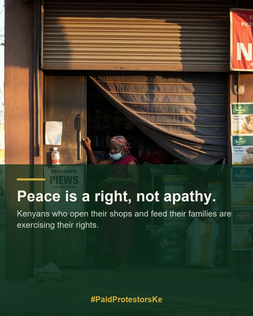 kamau_baraka's tweet photo. Peaceful protest is a constitutional right, but when unnecessary disruption becomes a Public Nuisance, the public deserves accountability. #PaidProtestorsKe https://t.co/tVYphTcp4j