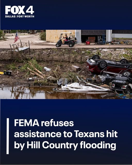 JamesTate121's tweet photo. WTF is wrong with republicans? Texans hit by this past July's flooding will not receive federal assistance, marking a blow to communities still recovering just a year after the 2025 Hill Country disaster that killed more than 130 people. https://t.co/YHfb5nsxYs
