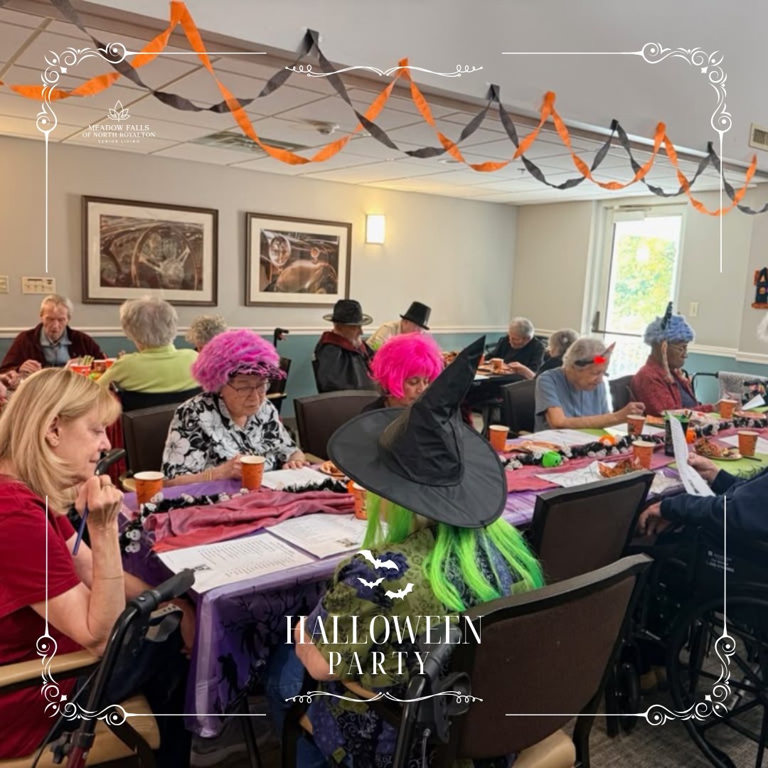 MeadowRoyalton's tweet photo. 🎃👻 Halloween Happy Hour was full of spooky fun! We enjoyed DEVIL-ed eggs, mummy dogs, spider cupcakes, costumes, music, and a monster match game.  A frightfully fun time for everyone! 

#HalloweenHappyHour #HalloweenFun https://t.co/HeXFTJAKVF