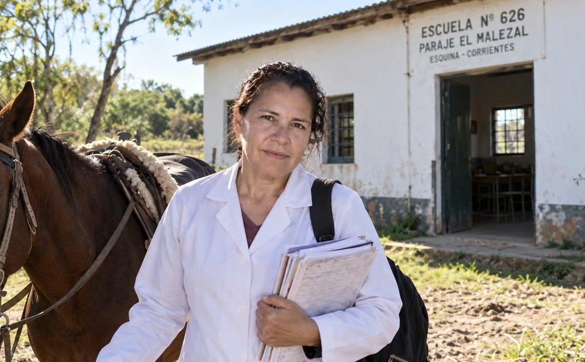 Mariadiazreck's tweet photo. La maestra rural Nancy Godoy está desaparecida desde el 7/10.  
Había denunciado las condiciones deplorables de la escuela 626 ( ubicada dentro del latifundio privado El Curupi), dónde enseñaba.
Exigimos su aparición con vida!
Que espera la Ctera para llamar a un paro nacional? https://t.co/nitYwh03x8