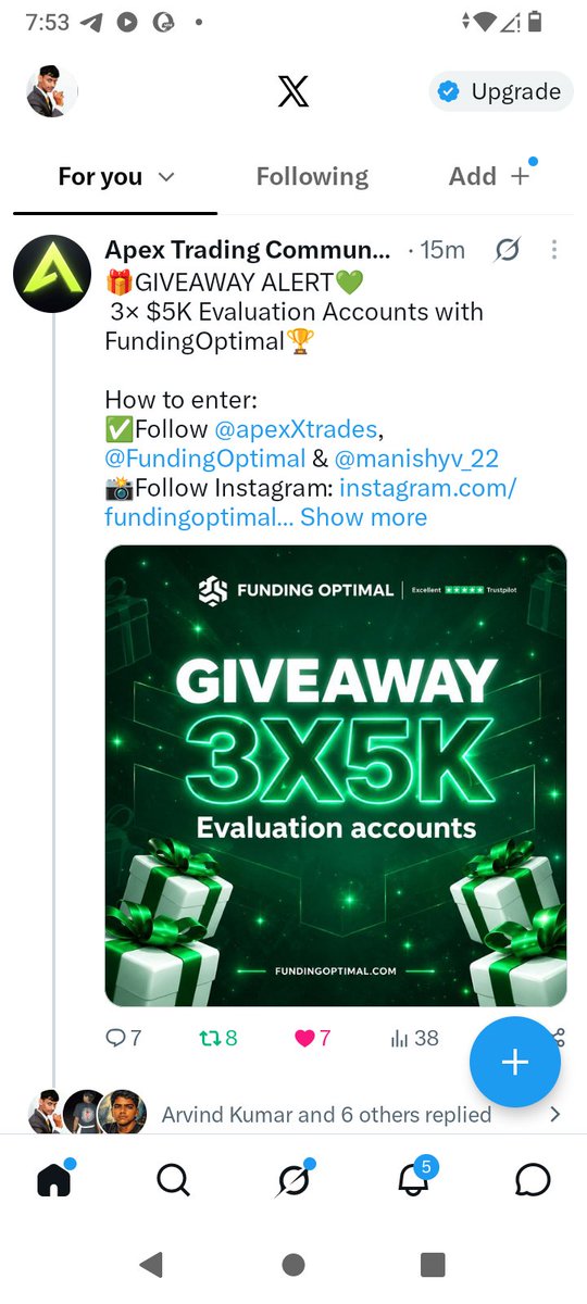 Arvijjn's tweet photo. @apexXtrades @FundingOptimal @manishyv_22 All task done @apexXtrades @manishyv_22 please check https://t.co/YP27360aVq