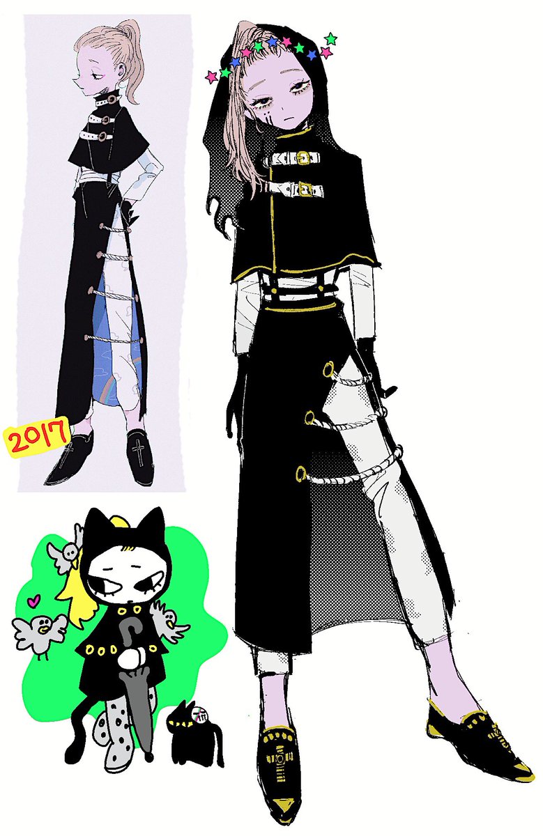 ONESTAR___R's tweet photo. 昔描いたやつの服がかわいかったので今描いた https://t.co/JBXgwyNQUz