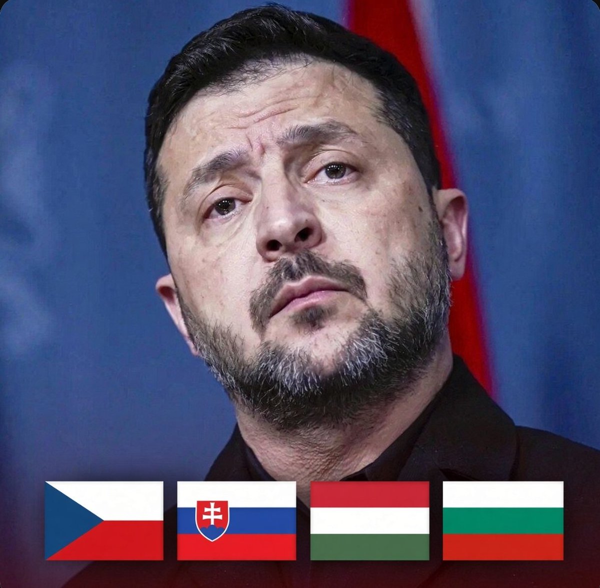 MarioBojic's tweet photo. Hungary, Slovakia, the Czech Republic and Bulgaria just destroyed Brussels and Kyiv!

They refuse to hand €45 BILLION to Zelensky to keep the war going.

Europeans don't want their hard-earned money poured into a war that is already lost. https://t.co/9jeEmkNspy